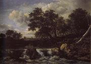 Jacob van Ruisdael, Waterfall near oan Oak wood